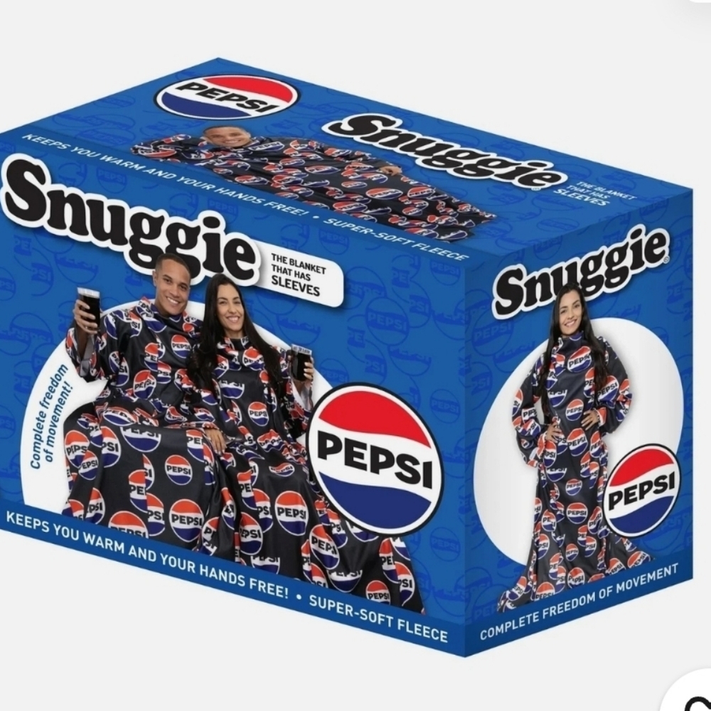 Pepsi Branded Fleece Snuggie in Blue, Red, White